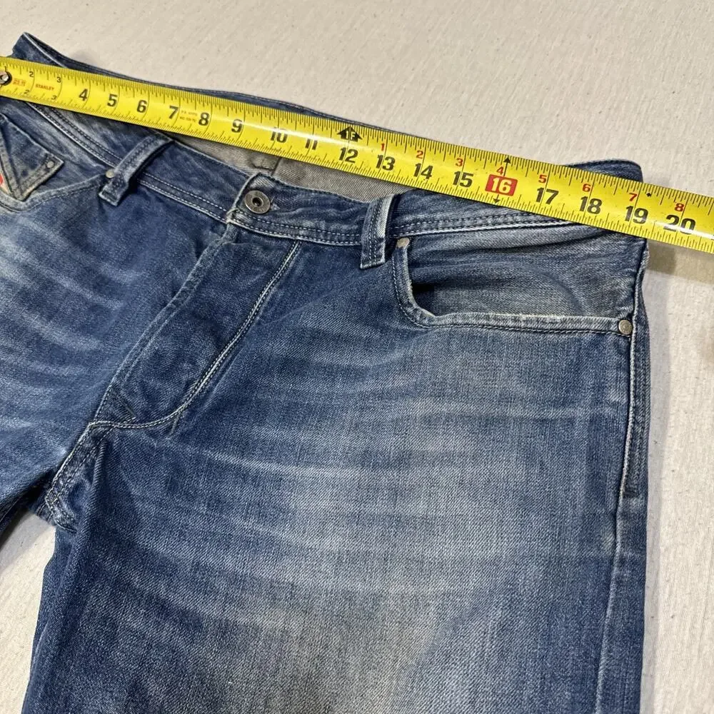 Diesel Larkee Mens 36x32 Regular Straight Blue Jeans Cowboy Western